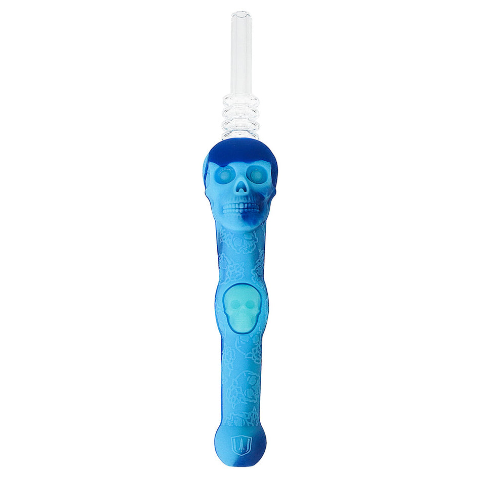 (SILICONE) STRATUS 7 INCH SKULL DIPPER NC - MARBLE BLUE