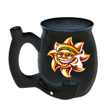 (CERAMIC PIPE) CERAMIC MUG CUP PIPE - RASTA SUN BLACK