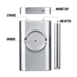 (DUGOUT) CHROMIUM CRUSHER WITH GRINDER - SILVER