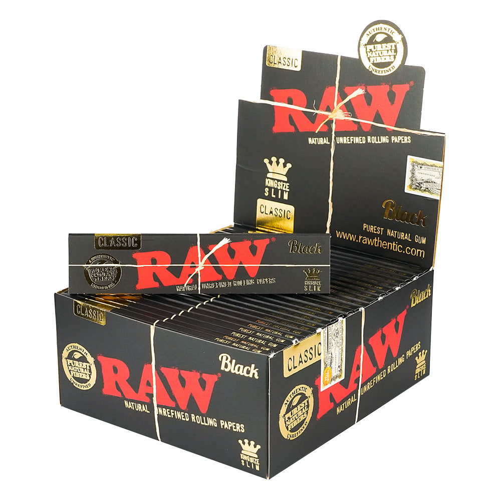 (PAPER) RAW BLACK CLASSIC - KINGSIZE SLIM SIZE 50CT – Hibro Wholesale