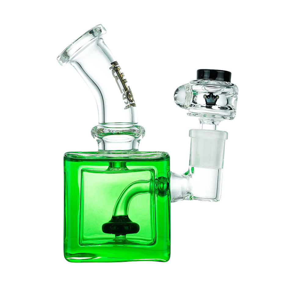 (FREEZABLE) KRAVE 6" CUBE WATER PIPE - GREEN