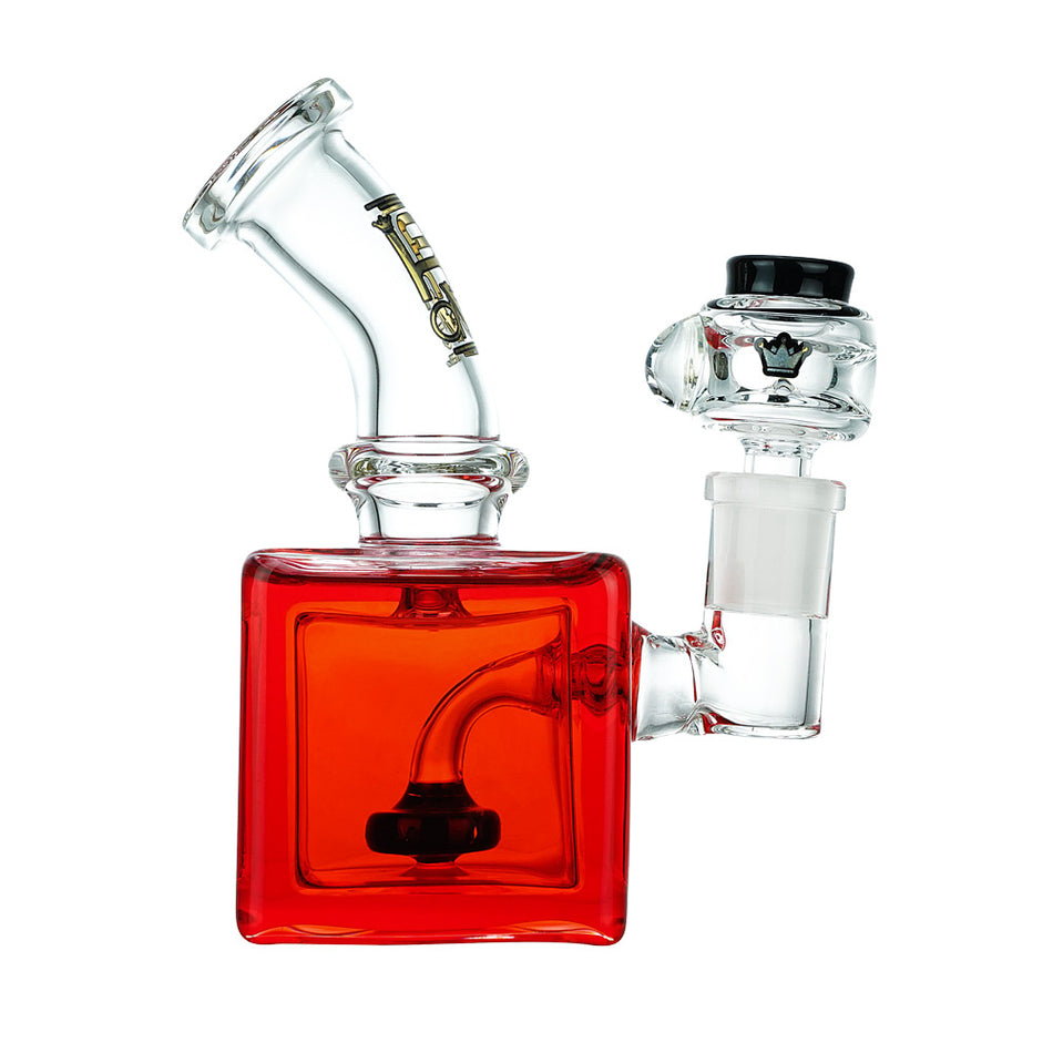 (FREEZABLE) KRAVE 6" CUBE WATER PIPE - RED