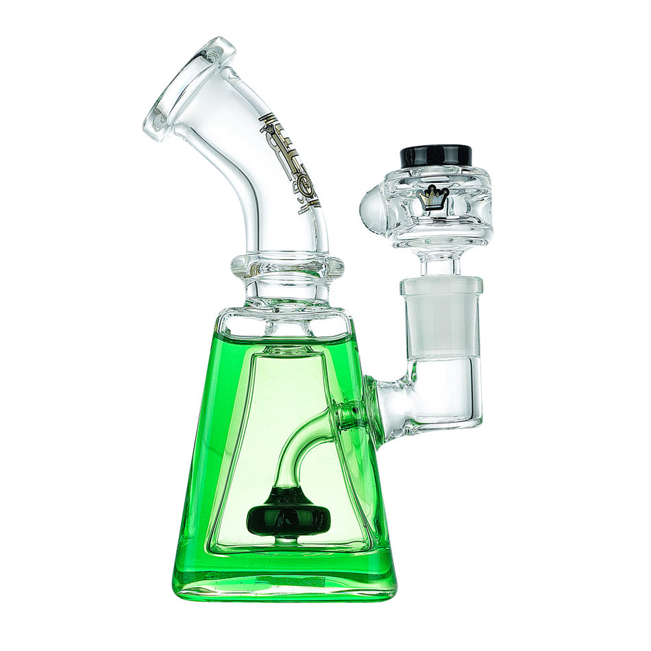 (FREEZABLE) 6.5" KRAVE SQUARE WATER PIPE - GREEN