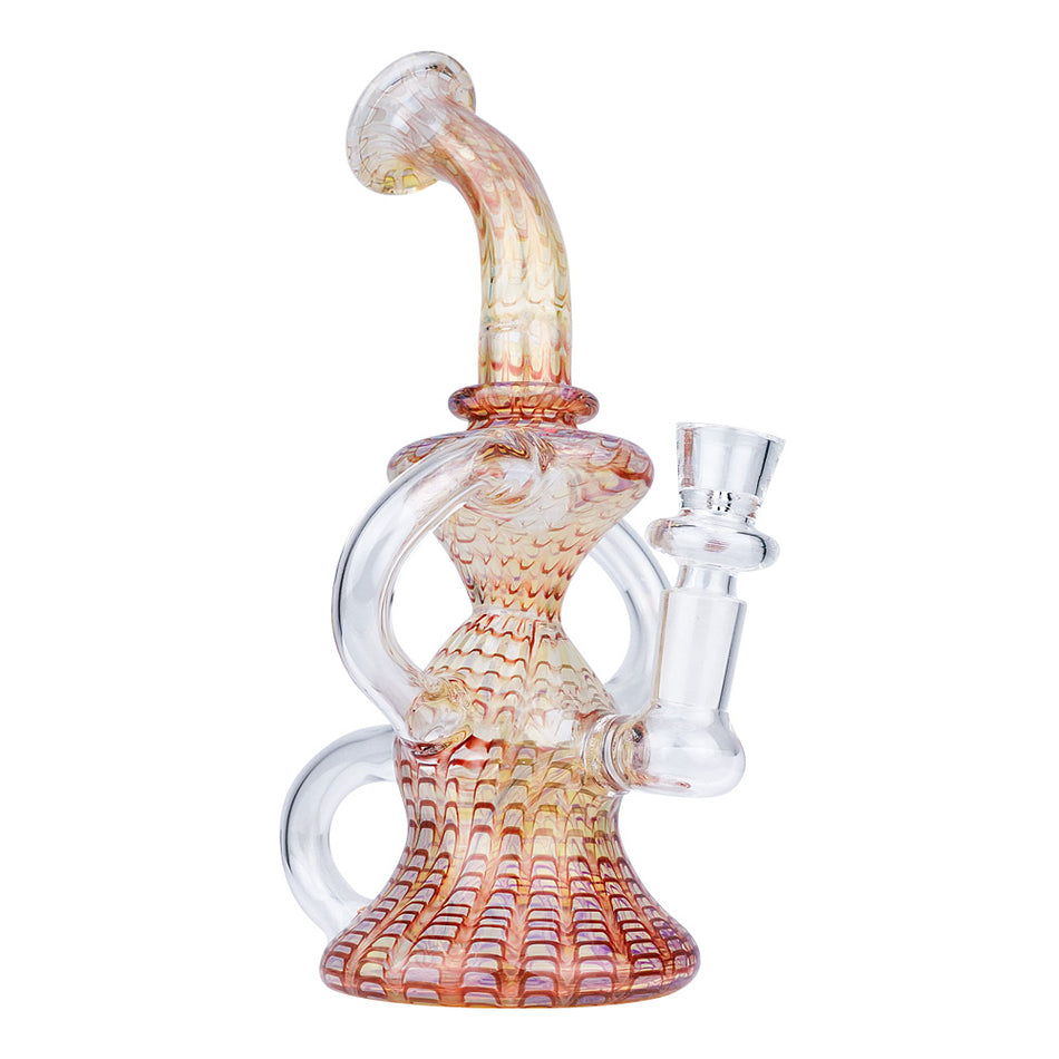 (RECYCLER) 8" FEATHER STYLE 3 JOINT - RED