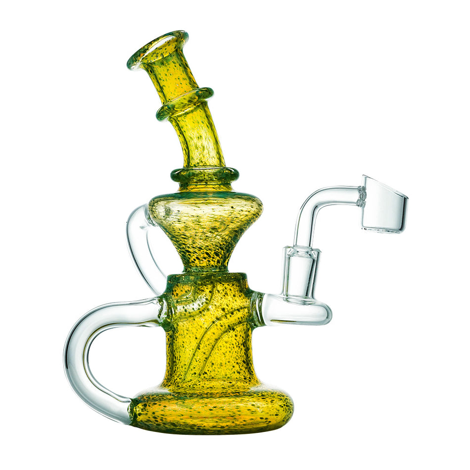 (RECYCLER) 7.5" DOTTED COLOR RECYCLER - GREEN