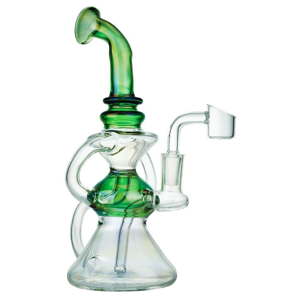 (RECYCLER) 8.5" SHINY RECYCLER - GREEN