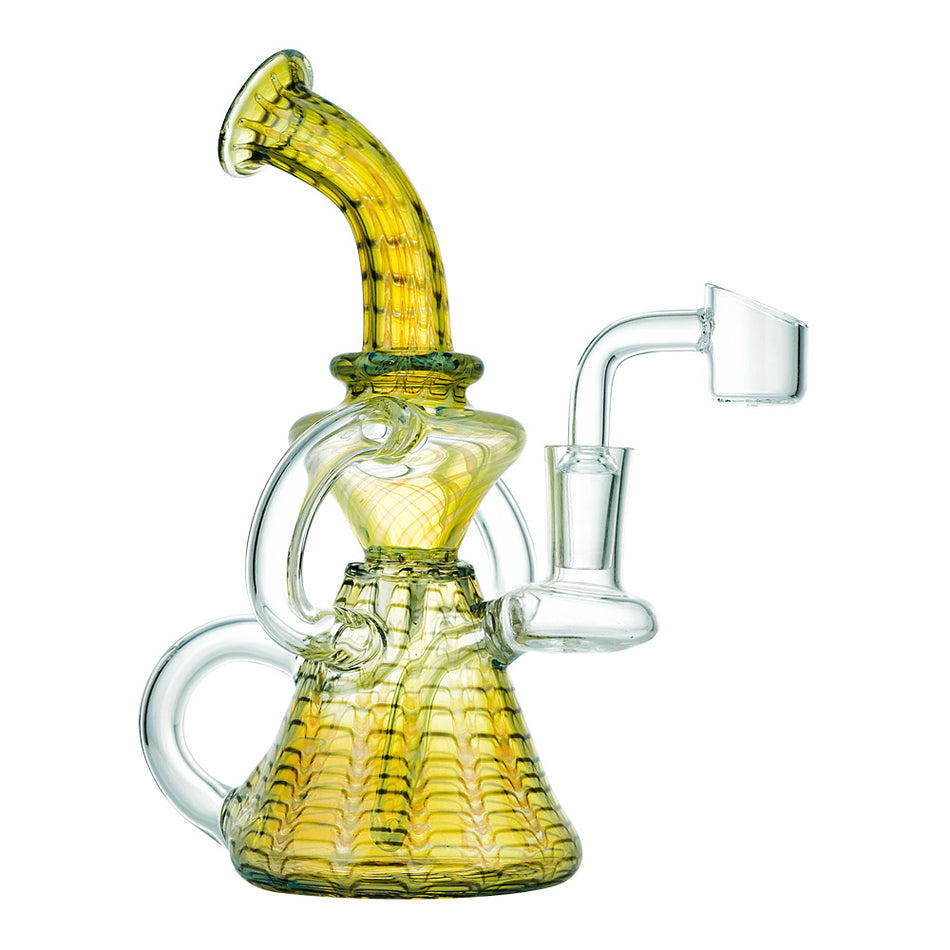 (RECYCLER) 8" RECYCLER FEATHER STYLE - BLACK