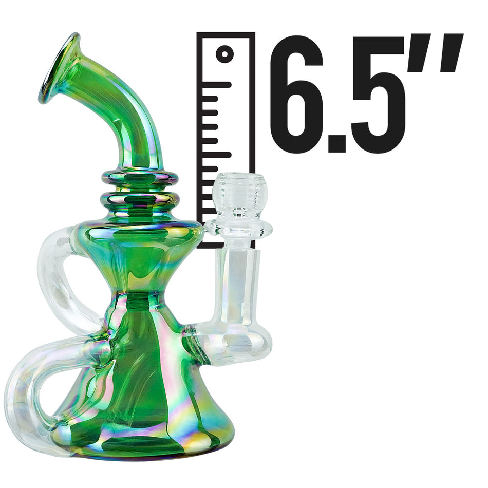 (RECYCLER) 6.5" SHINY RECYCLER - GREEN
