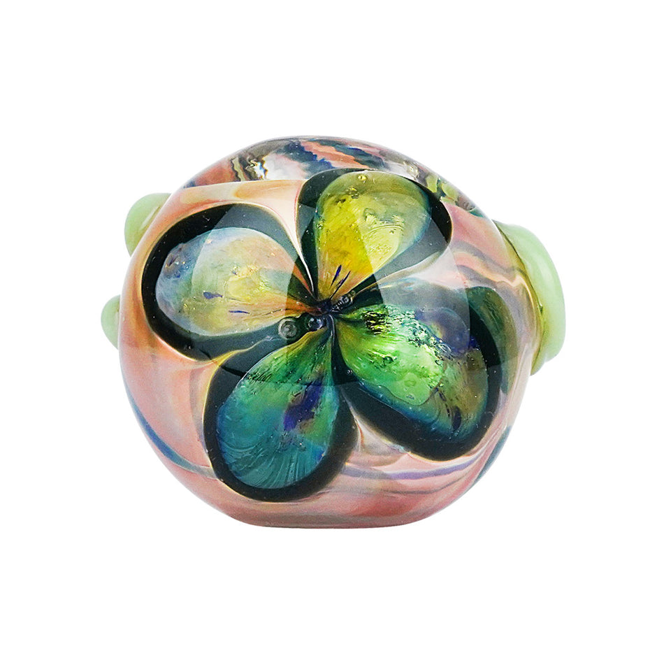 (HAND PIPE) 3.5" FLOWER ON BOWL