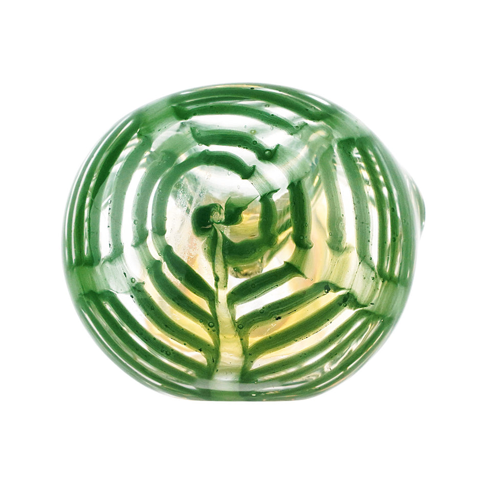 (HAND PIPE) 4.5" SPIDER WEB PATTERN - GREEN