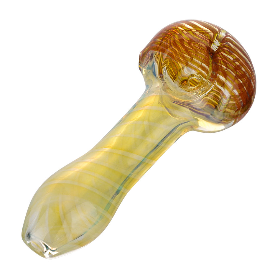 (HAND PIPE) 4.5" SPIDER WEB PATTERN - RED