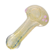 (HAND PIPE) 3.5" THREE COLOR DOTS - PINK