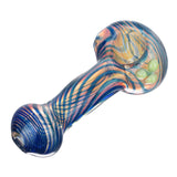 (HAND PIPE) 4" COLOR CHANGE METAL SWIRL - LIME