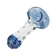 (HAND PIPE) 4" COLOR STRIPE WITH BALL GRIP SPOON PIPE - BLUE
