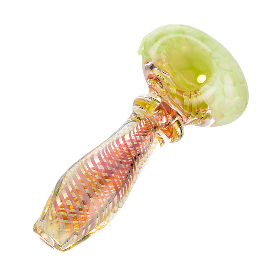 (HAND PIPE) 4" HONEYCOMB BOWL - LIME