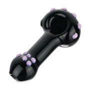 (HAND PIPE ) 4" COLOR WITH DOTS - BLACK