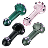 (HAND PIPE ) 4" COLOR WITH DOTS - PINK