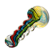 (HAND PIPE ) 3.5" TRIPLE MARIA RING ON BODY - BLACK RED YELLOW GREEN