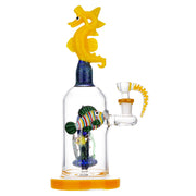 (WATER PIPE) 10.5" CORAL REEF SEAHORSE - YELLOW