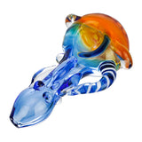 (HAND PIPE ) 3.5" HONEYCOMB HEAD TAIL DESIGN - BLUE