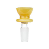 (BOWL) 14MM GOG BOWL STEM CONE WITH RING - YELLOW
