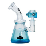 (FREEZABLE) 6.5" RIG WATER PIPE - GLITTER BLUE