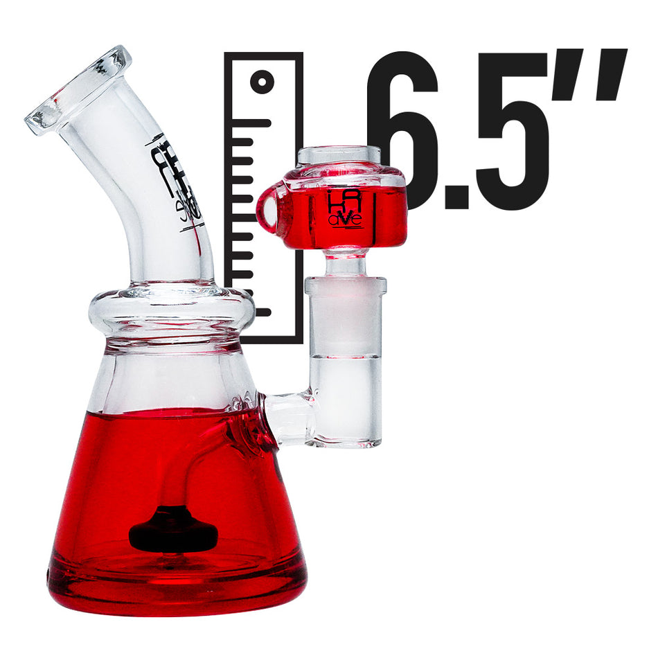 (FREEZABLE) 6.5" RIG WATER PIPE - RED