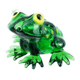 (HAND PIPE) 3" GREEN FROG SPOON PIPE