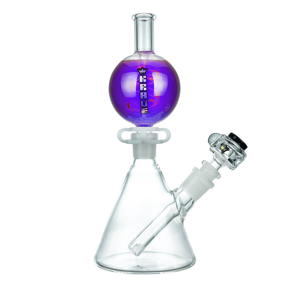 (FREEZABLE) KRAVE 10" DOME WATER PIPE - SLIME PURPLE