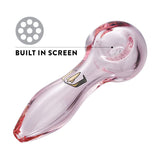 (HAND PIPE ) 4.25" STRATUS SEE THROUGH - PINK