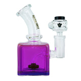 (FREEZABLE) KRAVE 6" CUBE WATER PIPE - PURPLE