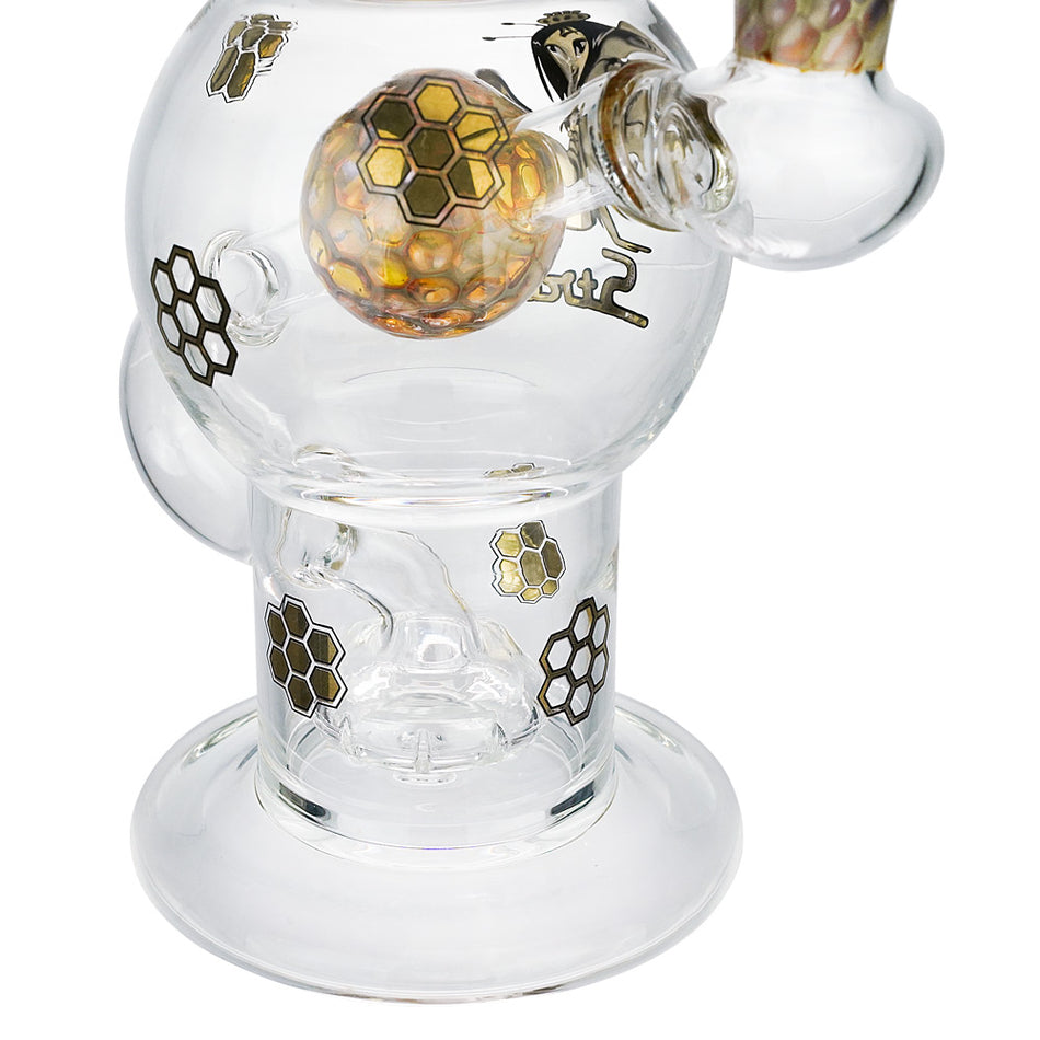 (WATER PIPE) 10" STRATUS HONEYCOMB - HONEY CLEAR