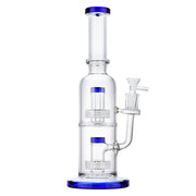 (WATER PIPE) 12" DOUBLE UFO PERC WATER PIPE - BLUE
