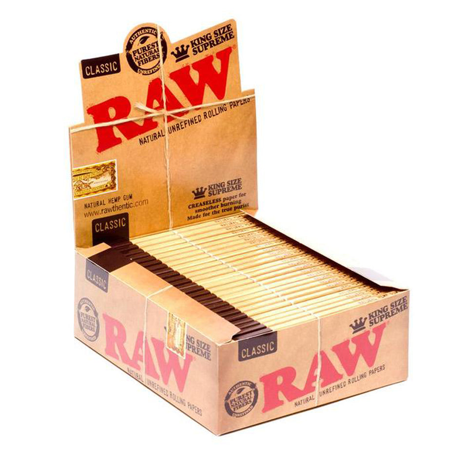PAPER RAW CLASSIC PAPERS KING SIZE SUPREME 24pk Hibro Wholesale paper-raw-classic-papers-king-size-supreme-24pk-hibro-wholesale