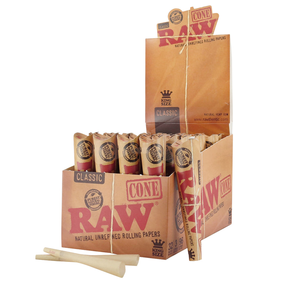 (CONE) RAW CLASSIC KING SIZE CONES - 3ct/32pk