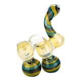 (BUBBLER) DOUBLE CHAMBER COLOR SWIRL - TEAL/BLACK