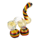 (BUBBLER) DOUBLE CHAMBER COLOR SWIRL - RED/YELLOW/BLACK
