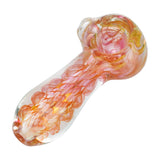 (HAND PIPE) 3.5" COLOR CHANGE CAOS SPOON PIPE - GOLD FUMED