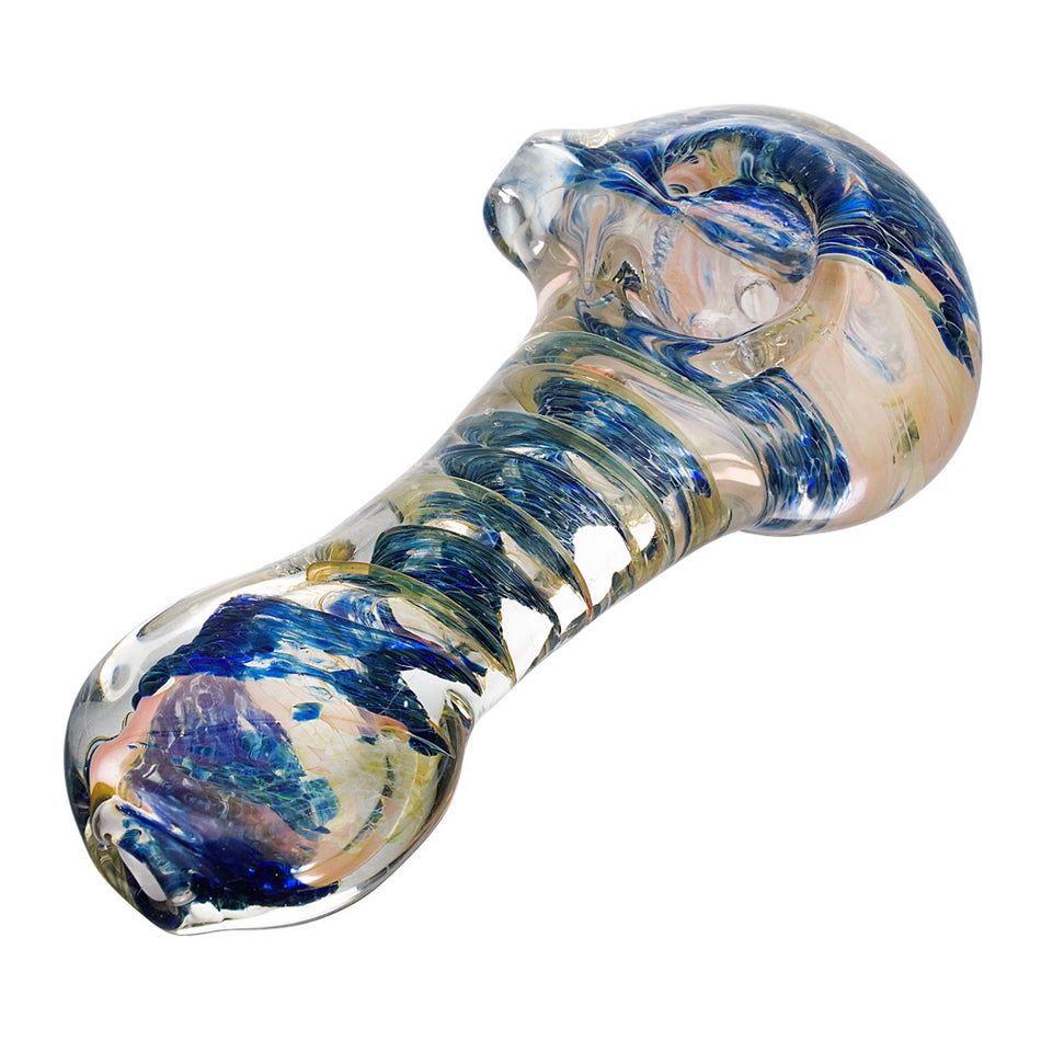 (HAND PIPE) 4" GOLD SWIRL COLOR CHANGE