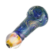 (HAND PIPE) 4" EXTRA HEAVY COLOR CHANGE SPOON PIPE - GOLD FUMED