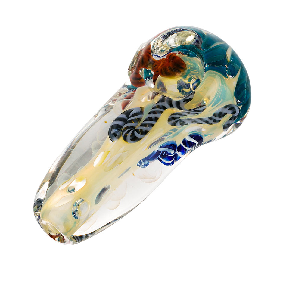 (HAND PIPE ) 3.5" HEAVY ROUND INSIDE COLOR - ASSORTED COLOR