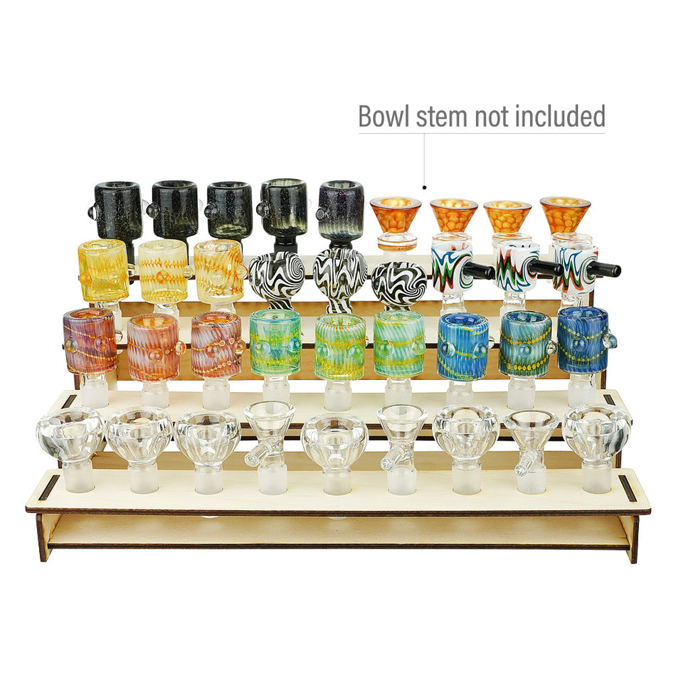 4-TIER BOWL STEM WOOD DISPLAY ( BOWLS ARE NOT INCLUDED)