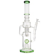 (WATER PIPE) 18" TRIDENT SCIENTIFIC GLASS - GREEN