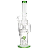 (WATER PIPE) 18" TRIDENT SCIENTIFIC GLASS - GREEN
