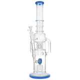 (WATER PIPE) 18" TRIDENT SCIENTIFIC GLASS - OPAQUE BLUE